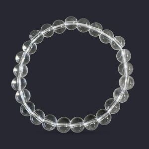 Clear Glass Bead Bracelet 8mm